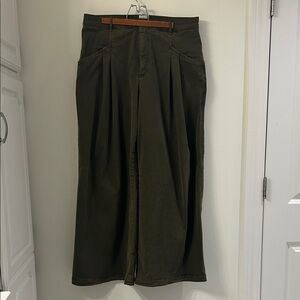 Maeve Olive Wide Leg Pants